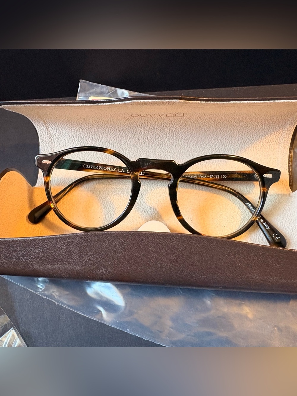 Oliver Peoples Gregory Peck OV5186 Cocobolo Eyeglasses 47-23 Full Set